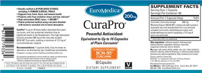 Photo of the EuroMedica CuraPro 200 mg label