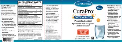 Photo of the EuroMedica CuraPro 350 mg Tangerine Effervescent label