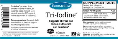 Photo of the EuroMedica Tri-Iodine label