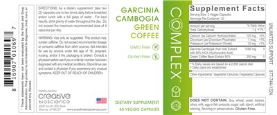 Photo of the Creative Bioscience Garcinia Cambogia Green Coffee label