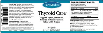 Photo of the EuroMedica Thyroid Care label