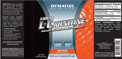 Photo of the Dymatize Nutrition Liquid L-Carnitine Orange label