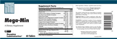 Photo of the Douglas Laboratories Mega-Min label