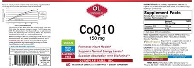 Photo of the OL Olympian Labs CoQ10 150 mg label