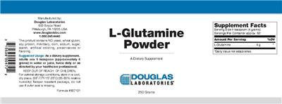Photo of the Douglas Laboratories L-Glutamine Powder label