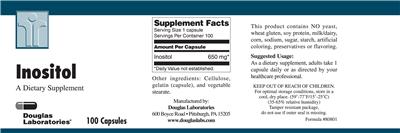 Photo of the Douglas Laboratories Inositol label