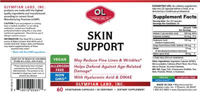 Photo of the OL Olympian Labs Skin Support label