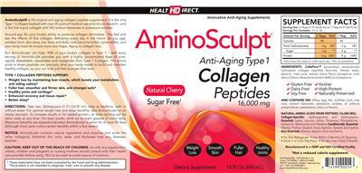 AminoSculpt Collagen Peptides Natural Cherry Sugar-Free
