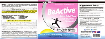 Product label for BeActive