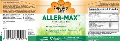Photo of the Country Life Aller-Max label