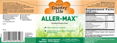 Photo of the Country Life Aller-Max label