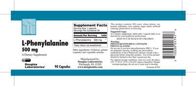 L-Phenylalanine 500 mg