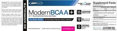 Photo of the USPlabs ModernBCAA+ Watermelon label