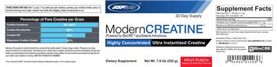 Photo of the USPlabs Modern Creatine Fruit Punch label