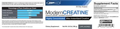 Photo of the USPlabs Modern Creatine Unflavored label