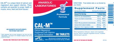 Photo of the Anabolic Laboratories Cal-M label