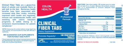 Photo of the Anabolic Laboratories Clinical Fiber Tabs label