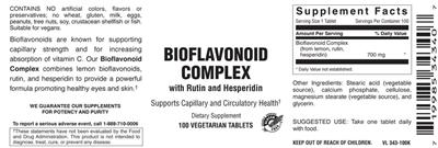 Photo of the Vitamer Laboratories Bioflavonoid Complex label