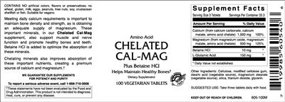 Photo of the VitaCeutical Labs Chelated Cal-Mag label