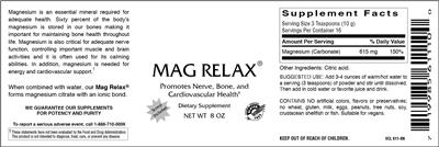 Photo of the VitaCeutical Labs Mag Relax label