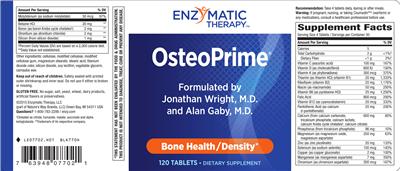 Photo of the Nature's Way OsteoPrime label
