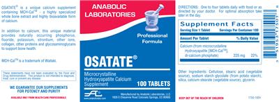 Photo of the Anabolic Laboratories Osatate label