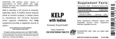 Photo of the Vitamer Laboratories Kelp With Iodine label