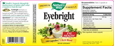 Photo of the Nature's Way Eyebright label