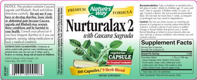 Photo of the Nature's Way Naturalax 2 With Cascara Sagrada label