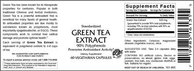 Photo of the VitaCeutical Labs Green Tea Extract label