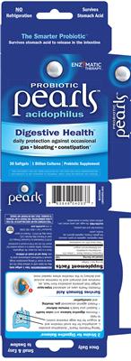 Photo of the Enzymatic Therapy Probiotic Pearls label