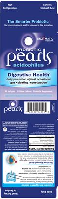 Photo of the Enzymatic Therapy Probiotic Pearls label