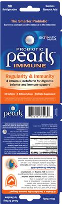 Photo of the Enzymatic Therapy Probiotic Pearls Immune label