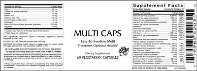 Photo of the VitaCeutical Labs Multi Caps label