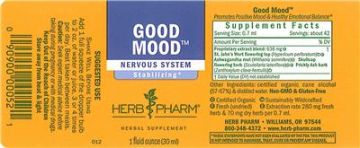 Photo of the Herb Pharm Good Mood label