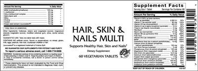 Photo of the VitaCeutical Labs Hair, Skin & Nails Multi label