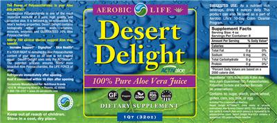 Photo of the Aerobic Life Desert Delight label