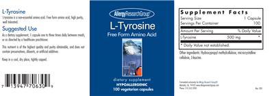 Photo of the Allergy Research Group L-Tyrosine label