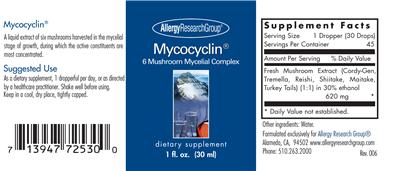Photo of the Allergy Research Group Mycocyclin label