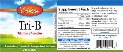 Photo of the Carlson Tri-B label