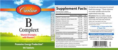 Photo of the Carlson B-Compleet label