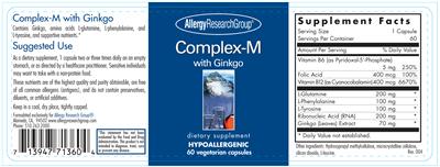 Photo of the Allergy Research Group Complex-M with Ginkgo label