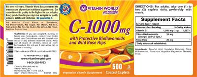 C-1000 mg With Protective Bioflavonoids And Wild Rose Hips