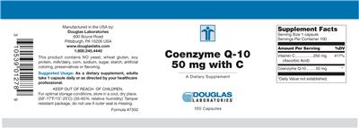 Photo of the Douglas Laboratories Coenzyme Q-10 50 mg With C label