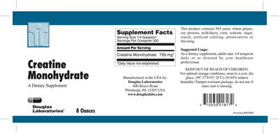 Photo of the Douglas Laboratories Creatine Monohydrate label