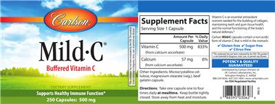 Photo of the Carlson Mild C label
