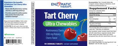 Photo of the Enzymatic Therapy Tart Cherry Ultra Chewables Cherry Flavor label