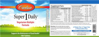 Photo of the Carlson Super 1 Daily label