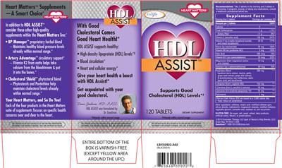 Photo of the Enzymatic Therapy HDL ASSIST label