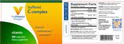 Photo of the The Vitamin Shoppe Buffered C-Complex label